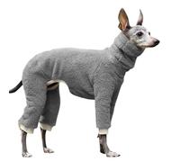 IUOUTG Manteau Chaud à Col Roulé pour Chien, Combinaison en Laine Polaire pour Chien Whippet, Pull-Over éPais pour Animaux De Compagnie, Chaussons pour LéVrier Italien.