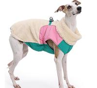 IUOUTG Manteau De Chien d'hiver pour Greyhound Italien, Veste De Neige De Chien en Polaire Doux avec Bague De Laisse Et Fermeture À Glissière, Vêtements Chauds Légers pour Whippet