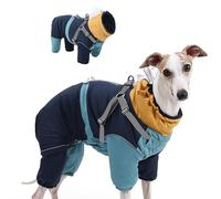 IUOUTG Manteau De Chien Plein Corps Réfléchissant, Veste De Chien en Polaire d'hiver avec Harnais Intégré Et Fermeture À Glissière, Combinaison De Neige À Quatre Pattes pour L'extérieur