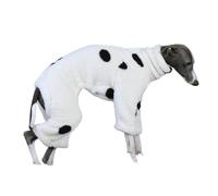 IUOUTG Manteau De Lévrier avec 4 Pattes, Manches Longues, Col Chaud en Polaire Whippet, Combinaisons pour Lévrier Italien, Manteaux d'hiver pour Chiens De Grande Taille