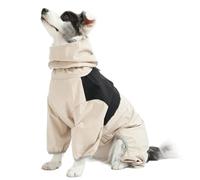 IUOUTG Manteau De Pluie Imperméable Coupe-Vent pour Grands Chiens De Grande Taille avec Fermeture Éclair, 4 Pattes Réglables, Col Roulé, Manteau De Pluie D'extérieur Animaux