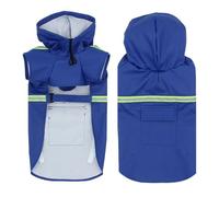 IUOUTG Manteau imperméable Coupe-Vent pour Chien avec Sangle Ventrale réglable, léger et Respirant, Poncho à Capuche imperméable pour Promenade en Plein air