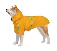 IUOUTG Manteau imperméable Coupe-Vent pour Chien avec Sangle Ventrale réglable, léger et Respirant, Poncho à Capuche imperméable pour Promenade en Plein air