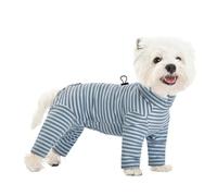 IUOUTG Pajamas pour Chiens À Corps À Rayures avec Protection du Ventre, Combinaison De Cache-Couche À Quatre Pattes Légère pour Les Petits Chiens, Vêtements d'animaux De Compagnie
