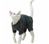 IUOUTG Pull d'hiver Chaud pour Chat Sphynx, Chemise Douce Et Chaude en Velours Double Face avec Protection du Ventre, Chemise Pyjama Extensible pour Chats sans Poils