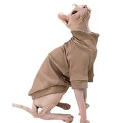 IUOUTG Pull pour Chat Sphynx, Pull à Col Roulé en Coton Chaud pour Chats sans Poils, Pyjama d'hiver Doux Et Respirant pour Animaux De Compagnie, Idéal pour L'Automne Et l'hiver