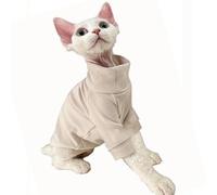 IUOUTG Pull pour Chat Sphynx, Pull à Col Roulé en Coton Chaud pour Chats sans Poils, Pyjama d'hiver Doux Et Respirant pour Animaux De Compagnie, Idéal pour L'Automne Et l'hiver