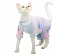 IUOUTG Pyjama pour Chat sans Poils, Doux Et Chaud, Vêtements d'hiver pour Chats Sphynx, Pull Élastique, Vêtements pour Chiots, Body pour Chaton