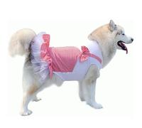 IUOUTG Robe De Chien À Plaque pour Les Grandes Chiens Filles, Robes De Tulle De Tutu avec Palais, Costume De Coton De Jupe De Princesse De Chiot D'été pour l'anniversaire De Mariage