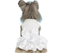IUOUTG Robes De Princesse Chien pour Les Petits Chiens Fille, Tenue De Jupe Tutu Chiot De Luxe, VêTements De Chat Mignons avec Arc en Satin pour Le Mariage De FêTe De Vacances