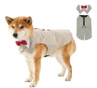 IUOUTG Smoking pour Chien pour Grands Chiens, Costume Doux De Prince pour Animaux De Compagnie avec Collier NœUd Papillon Amovible, Costume De Mariage Formel pour Chien, VêTements De Cosplay