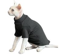 IUOUTG Sphynx Chat Vêtements d'hiver, Chemise À Col À Tortue en Polaire Chaud pour Chats sans Cheveux, Vêtements Doux pour Chaton Et Chiot
