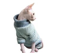 IUOUTG Sphynx Pull pour Chat sans Poils, vêtements pour Chats, Pull à col roulé, Pull pour Chaton, Pyjama Chaud et Doux, Chemise avec Manches, vêtements d'hiver pour Animaux de Compagnie