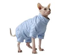 IUOUTG Sphynx - vêtements d'hiver Chauds pour Chaton, Manteau de noël, Tenue Douce et légère, Combinaison à Quatre Pattes, col roulé, Veste pour Animaux de Compagnie
