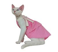 IUOUTG Vêtements pour Chat sans Poils, Robe de Princesse pour Chat, Jolie Fleur, débardeur, Jupe, Doux et léger, Pull pour Chat, Gilet pour Cornish Rex, Devon Rex