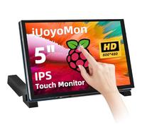 iUoyoMon Écran tactile 5" MIPI DSI compatible avec Raspberry Pi 5/4/3/B cran capacitif IPS 800 x 480 pixels, port MIPI DSI sans pilote