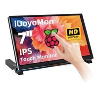 iUoyoMon Écran tactile IPS DSI 7" compatible avec Raspberry Pi 5/4/3/B cran capacitif IPS 800 x 480 pixels, port MIPI DSI sans pilote