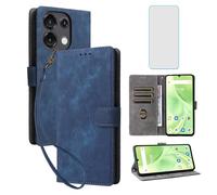 IUQXU Coque pour UMIDIGI G9 5G/G9T/G9C/G9A/Note 90 avec Verre Trempé Étuis à Rabat et Folios [Blocage RFID] Antichoc Etui Portefeuille Cuir pour UMIDIGI G9 T C A Note90 G 9 5G 9A 9T 9C Bleu