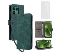 IUQXU Étui portefeuille pour Fairphone 6 5G avec protecteur d'écran [blocage RFID] Étui de téléphone portable en cuir à rabat avec porte-cartes et béquille pour téléphone portable Fairphone6 FP6