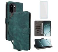 IUQXU Étui portefeuille pour OnePlus 15R 5G avec protecteur d'écran [blocage RFID] Étui de téléphone portable en cuir à rabat avec fente pour carte et béquille pour homme et femme 1+15R One Plus 15R
