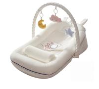 iuscacey Coussin Anti-Reflux pour Bébé - Lit Lounge pour Nourrisson Réglable sur 4 Niveaux pour Soulagement des Coliques et Régurgitations - Coussin de Modelage de la Tête (0-2 Ans, Blanc),C