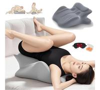 iuscacey Oreiller Arcova Sweet Spot - Coin d'intimité à 27° pour Les Couples : Connexion, Confort et Soutien de la Posture améliorés | Bouchons d'oreilles et Masque pour Les Yeux,Gris