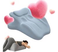 iuscacey Oreiller Arcova Sweet Spot - Coussin de Couple 27° pour Un Soutien Intime, Coussin compensé en Mousse à mémoire de Forme pour Toutes Les Postures | Gardez la Passion Vivante,Bleu