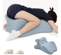 iuscacey Oreiller de Couple pour Plus d'intimité - Coussin Triangulaire incliné à 27° en Mousse à mémoire de Forme pour Un Soutien Optimal, Une Meilleure Posture et Un Confort accru,Bleu