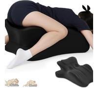 iuscacey Oreiller de Couple pour Plus d'intimité - Coussin Triangulaire incliné à 27° en Mousse à mémoire de Forme pour Un Soutien Optimal, Une Meilleure Posture et Un Confort accru,Noir