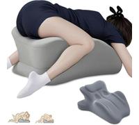 iuscacey Oreiller de Couple pour Plus d'intimité - Coussin Triangulaire incliné à 27° en Mousse à mémoire de Forme pour Un Soutien Optimal, Une Meilleure Posture et Un Confort accru,Gris