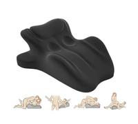 iuscacey Oreiller pour Couple 27° - Coin en Mousse à Mémoire de Forme Incliné à 27° Améliorant Le Confort, la Connexion et Les Moments Intimes - Oreiller Sexuel Ergonomique pour Couples,Noir