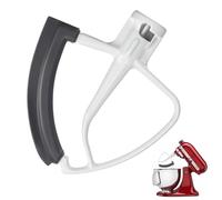 IUSOT Flex Edge Baguette pour mixeur KitchenAid - Batteur plat flexible avec bords en silicone - Accessoire KitchenAid pour bols de 4,5 à 5 quart - Accessoire d'ustensile de cuisine en métal -