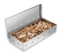 IUSOT Fumoir pour barbecue au gaz, électrique ou charbon de bois, boîte à fumée, boîte à fumée en copeaux de bois, accessoire de barbecue universel, ajoute une saveur fumée à la viande, cuisine en