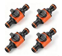 IUSOT Lot de 4 raccords Hozelock - Valve d'arrêt en ligne à dégagement rapide pour pièces et connecteurs de tuyau d'arrosage - Connecteur de tuyau d'arrosage pour HozelockTap - Coupleur d'arrêt de