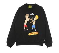 Iuter, Homme, Sweatshirts et sweats à capuche, Noir, Taille: S SweaT-shirt à col rond Beavis & Butthead Noir