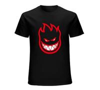 IUTffzr Spitfire Skateboard Wheels Mens T-Shirt Fashion Casual Unisex Black Tee S