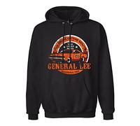 IUTffzr The General Lee Mens Pullover Sweatshirts Fashion Casual Unisex Black Hoodies S