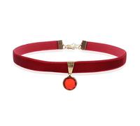 iuviwey Collier ras du cou rouge pour femmes et filles, cadeau de Noël, cosplay, collier magique, Large/11.8"-14.5" Adjustable, Zinc, Pas de gemme