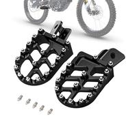IUVWISN Dirt Bike Foot Pegs,Motorcycle Footpegs Wider Foot Pegs Rest Pedal CNC for KLX 110 KLX110 2002-2024 KLX110L 2010-2024 KX60 1998-2003 Black