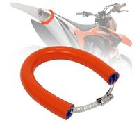 IUVWISN Silencieux universel pour moto - 90 mm-145 mm - Bague de protection réglable pour moto tout-terrain YZ YZF WR TTR PW TC TE TX 250 300 450 (Orange)
