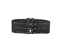 IUVYTA Ceinture large décorative for femmes, style Punk, ajouré, élastique, ceinture fine, boucle à épingle, Corset, Cummerbund sur chemise, costume de manteau pour Chemises(M 77cm)