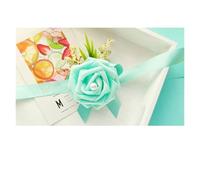 IUVYTA Corsage Mariage Corsage de Poignet Bracelet Demoiselle d'honneur Fleurs Boutonnière Accessoires Mariage Roses en Mousse Petites amies Décoration fête Bal(Blue1)