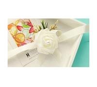 IUVYTA Corsage Mariage Corsage de Poignet Bracelet Demoiselle d'honneur Fleurs Boutonnière Accessoires Mariage Roses en Mousse Petites amies Décoration fête Bal(Beige)