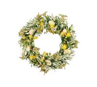 IUVYTA Couronne de Fleurs d'œufs à Suspendre for Porte d'entrée, 40,6 cm, décorative avec des œufs colorés for décoration de Jardin de fête ou de Vacances