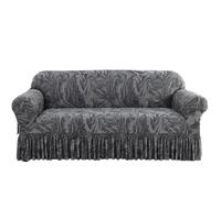 IUVYTA Couverture De Canapé-Lit avec Jupe Housse de canapé à Volants imprimée for Salon, Extensible, Protection Meubles, Facile Installer et Lavable(Color 32,4-Seater 235-300cm)