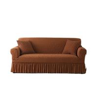 IUVYTA Couverture De Canapé-Lit avec Jupe Housse de canapé avec Jupe, Facile à Installer, Lavable, for Le Salon(Yellow,4 Seater)