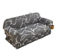 IUVYTA Couverture De Canapé-Lit avec Jupe Housse de canapé élastique imprimée avec Jupe, Protection Meubles for Chambre à Coucher, Salon, décoration d'intérieur, 1 pièce(Color 3,4seater(235-300cm))