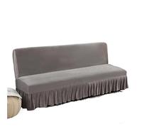 IUVYTA Couverture De Canapé-Lit avec Jupe Housse de canapé-lit Extensible sans accoudoirs avec Jupe, Protection Meubles, 1 pièce(Grey,M 150-170cm)