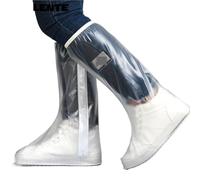 IUVYTA Couvre-Chaussures Imperméables Couvre-chaussures à Tube haut for hommes et femmes, avec bord imperméable la pluie semelle épaisse, résistant l'usure saleté(L 38-39)