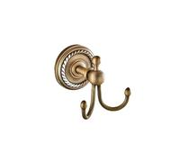 IUVYTA Crochet Porte Manteau En Laiton Copie Antique en laiton serviette salle de bain peignoir Double veste cintre Style Vintage crochet mural(Light green)